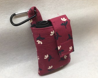 Insulin Pump pouch case burgundy floral for type 1 diabetes insulin pump accessories diabetic bag
