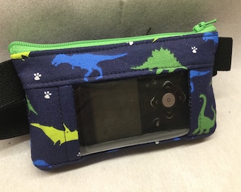Insulin Pump Pouch with window dinosaur for Minimed Animas Dexcom