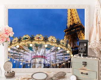 Eiffel Tower | Eiffel Tower Print | Carousel Paris Photography | Paris Print - P01