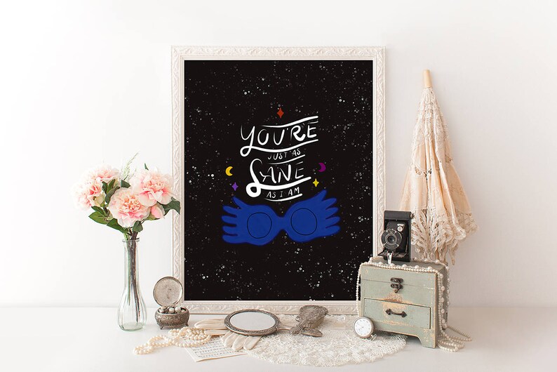 Luna Lovegood Print Harry Potter Print Digital Print Harry Etsy