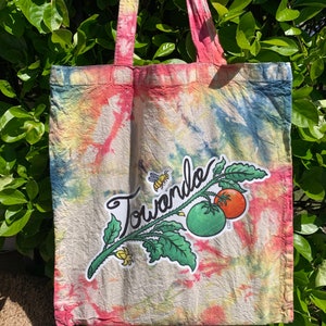 Towanda tie dye tote bags