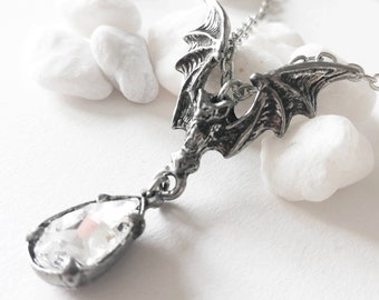 Crystal Tear* Bat - Necklace