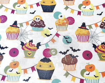 Baumwollstoff - Halloween Muffins (0,5 Meter)