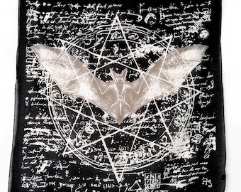 Katoenen doek vleermuis*pentagram
