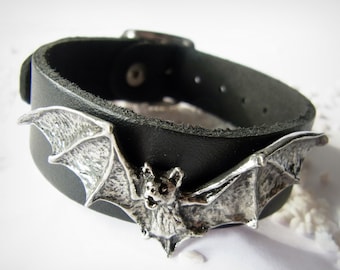 Pulsera de murciélago (cuero)