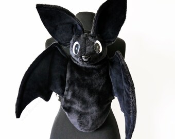 Sac à dos chauve-souris - noir/yeux de dessin animé