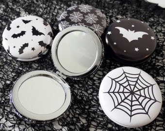 Pocket mirror  (bat, spider web)