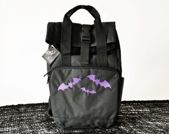 Roll-Top Backpack - Swarm of bats