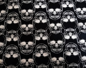 French Terry - Skulls*black (0,5m)