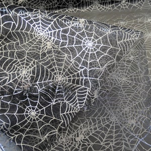 Organza Spinnennetz silber 0,5 Meter Bild 2