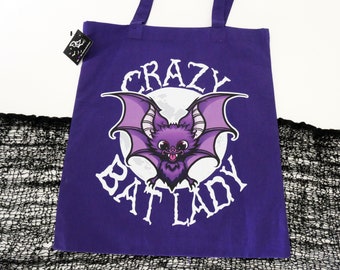 Beutel - Crazy Bat Lady (lila)