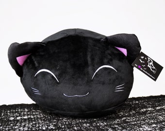 gato negro grande (almohada para gatos)