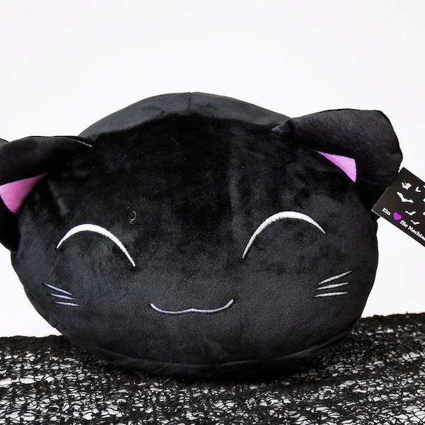 große, schwarze Katze (Katzenkissen)