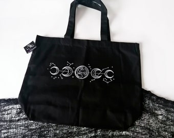 Maxi bolsa de algodón - Fases lunares