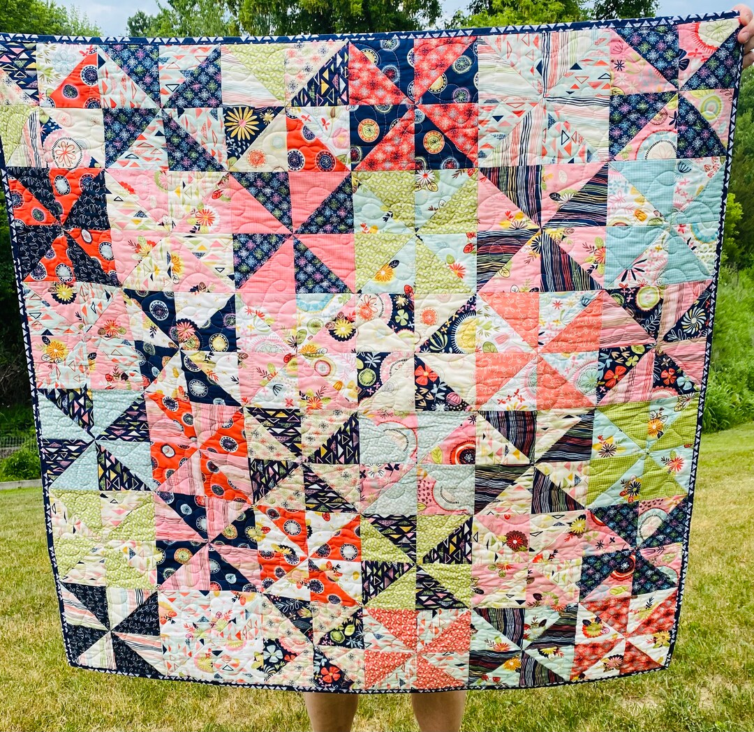 Pinwheel Quilt, Baby Quilt, Toddler Quilt, Handmade Baby Quilt, Baby