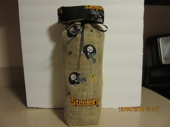 Pittsburgh Steelers Wine Bags, Burlap Bags, Party Bags, Sports Wine Bag Il_570xn