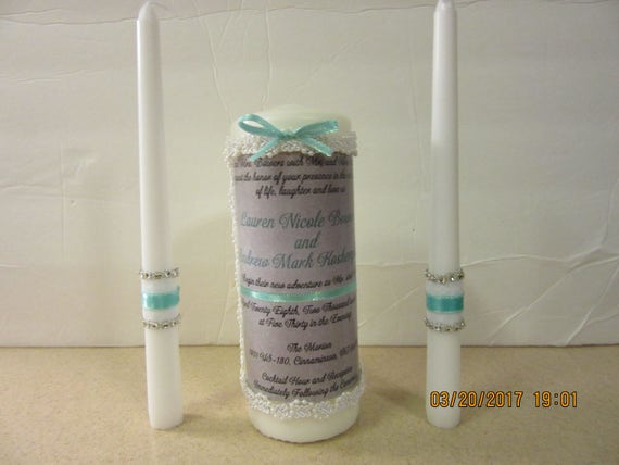 wedding invitation candle