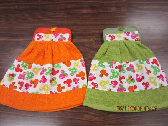 Hanging Fabric Trimmed Potholder Dish Towel, Potholder Dish Towel Set, Kitchen Gift, Housewarming Gift Il_570xn