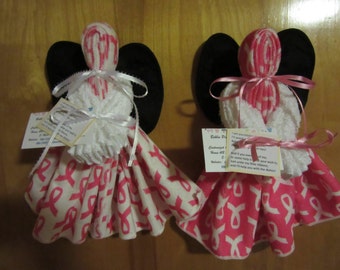 Breast Cancer Dish Towel Angel, Kitchen Angel, Kitchen Gift, Housewarming Gift
