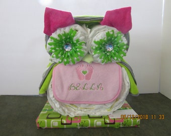 Baby Owl Diaper Cake