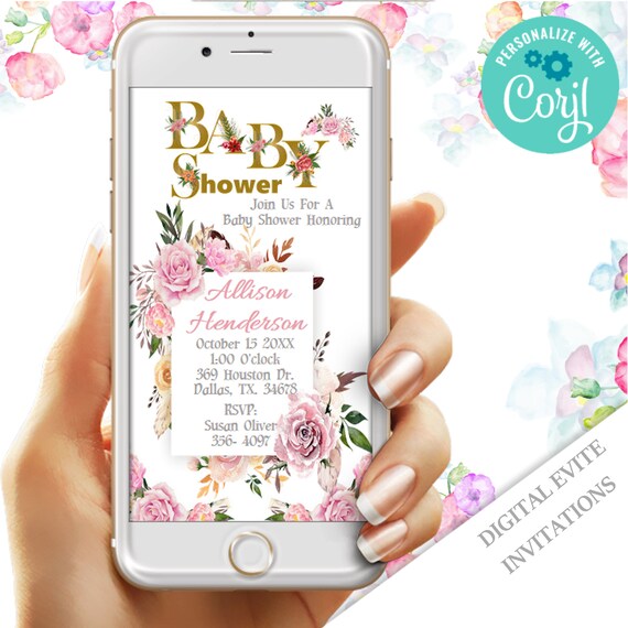 etsy baby invitations