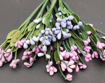 EASTER SALE new fern fronds 48 leaves in a set destash lot vintage bridal floral craft supplies White Vintage Millinery leaf lot