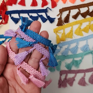 Fringe Tassel Trim, Cotton Dangle Lace, Sewing Craft supplies lampshade curtain fringe