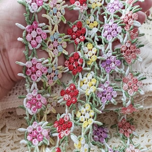 Flower Lace Ribbon, Floral Applique Embroidered Fabric Trim