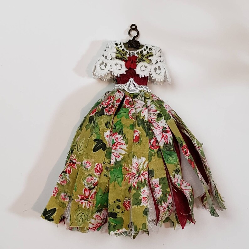 Miniature Art Dress Décor Shabby Chic Spring Floral. - Etsy