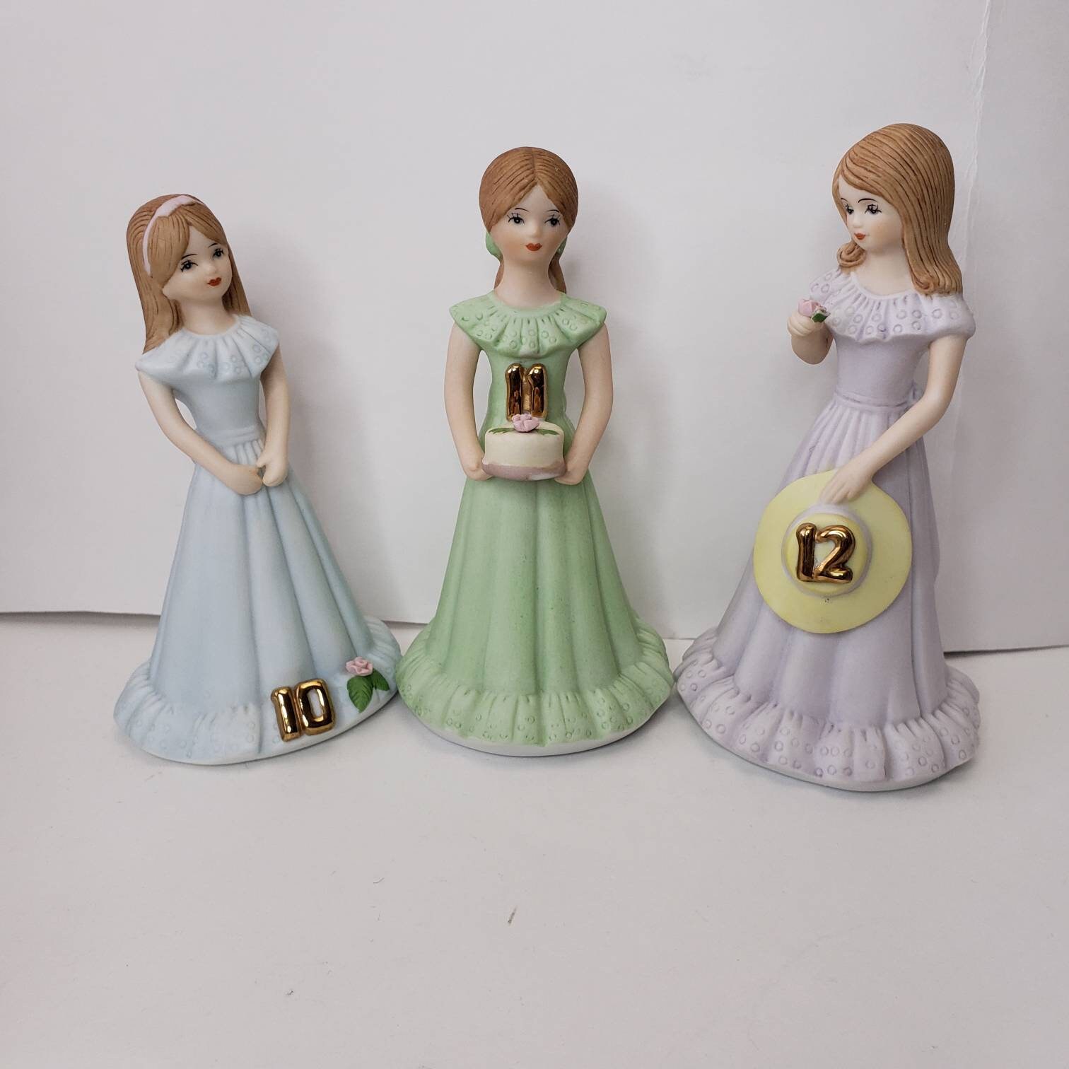 Vintage Growing up Girls Birthday Figurines Hallmark Enesco Etsy