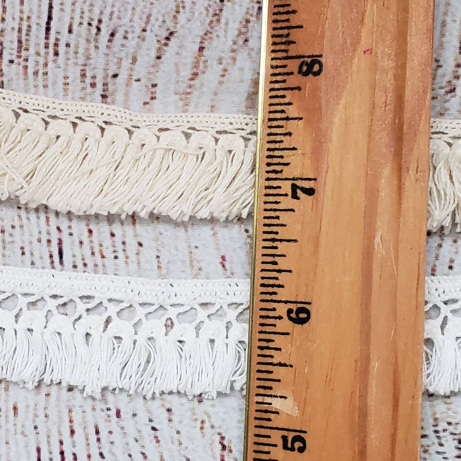 Cotton Fringe Trim 1 Natural Ecru or White Lace by the Etsy