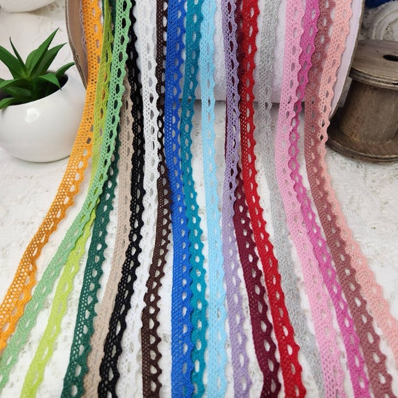 Thin Cotton Trim, Crochet Lace in Various Colors. Cotton Blend Miniature  Doll Lace. Fabric Craft Sewing Supplies for Garment Dress Crafts - Etsy