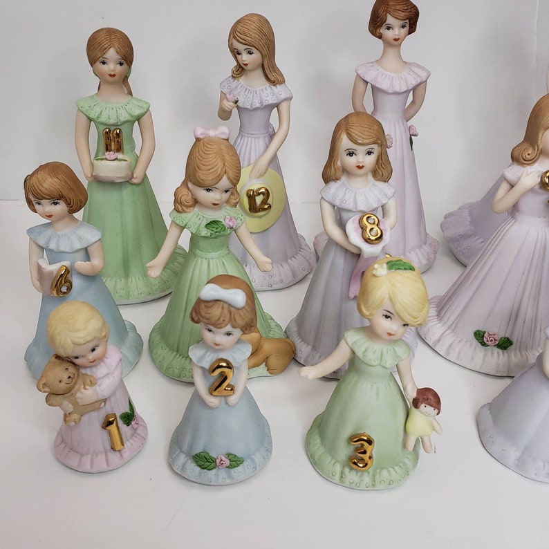 Vintage Growing up Girls Birthday Figurines Hallmark Enesco Etsy