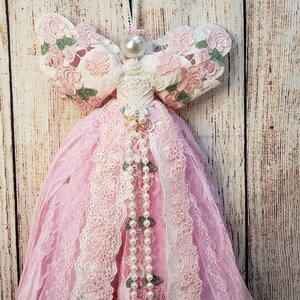 Pink Lace Angel, Shabby Chic Fabric Angel Décor, Wall Hanging - Etsy