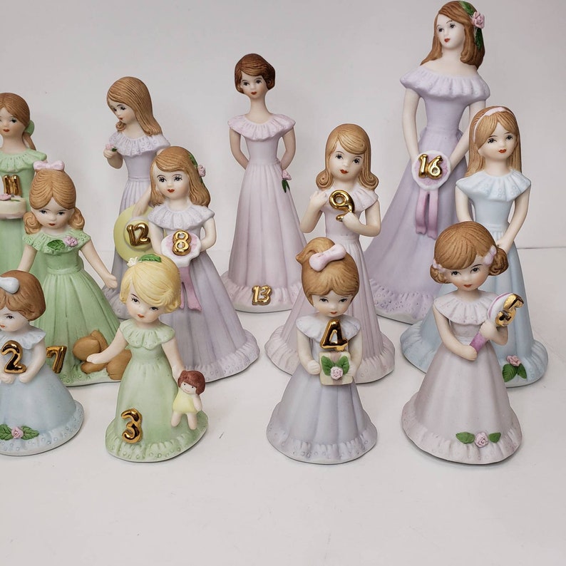 Vintage Growing up Girls Birthday Figurines Hallmark Enesco Etsy