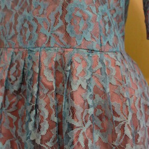 50s Lace/Taffeta Evening Dress Size XL image 5