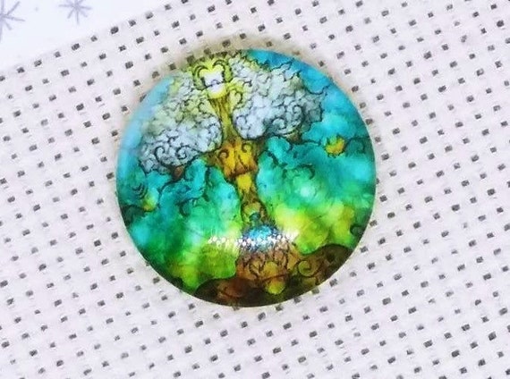 Tree of life needle minder,1 inch needle minder,cross stitch,Quilting,stitchers gift,sewing accessories,magnetic minder