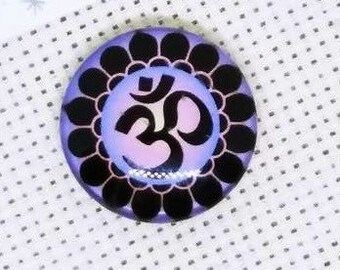 Namaste om symbol,1 inch needle minder,cross stitch,stitchers gift,sewing accessories,yoga symbol,calm,breathe symbol
