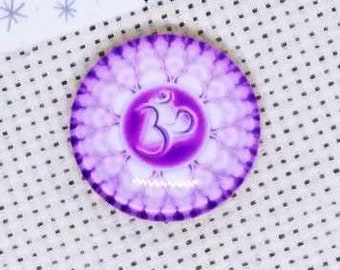 Namaste om symbol,1 inch needle minder,cross stitch,stitchers gift,sewing accessories,yoga symbol,calm,breathe symbol