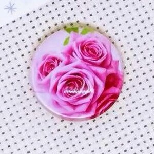Roses and flowers pattern,1 inch needle minder,cross stitch,quilting,stitchers gift,sewing accessories,floral needle minder