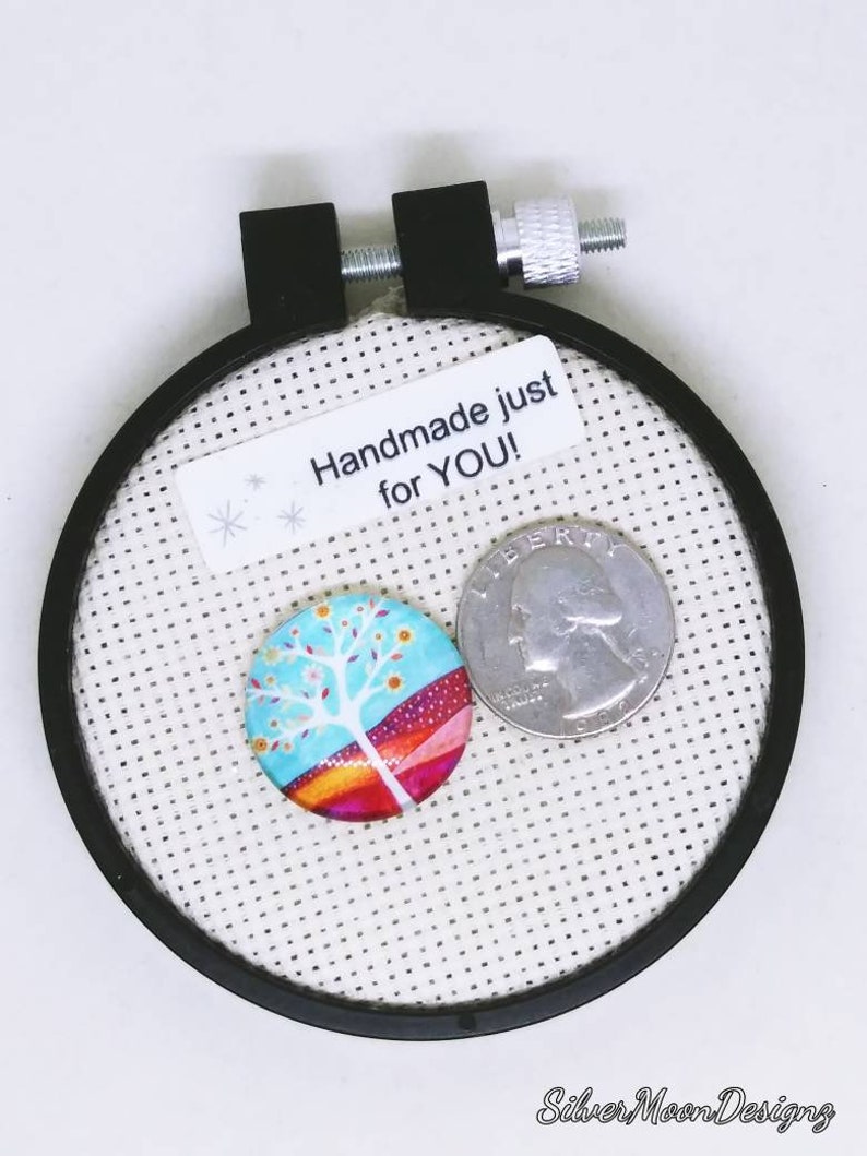 Tree of life needle minder,1 inch needle minder,cross stitch,Quilting,stitchers gift,sewing accessories,magnetic minder