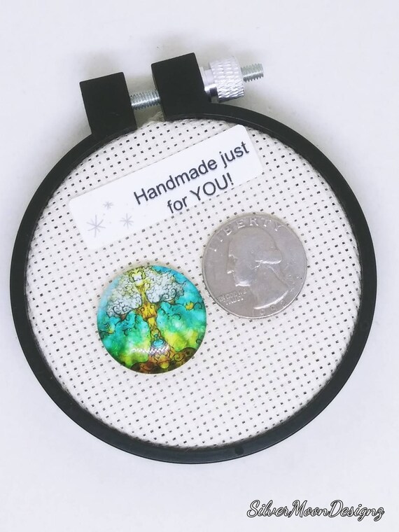 Tree of life needle minder,1 inch needle minder,cross stitch,Quilting,stitchers gift,sewing accessories,magnetic minder