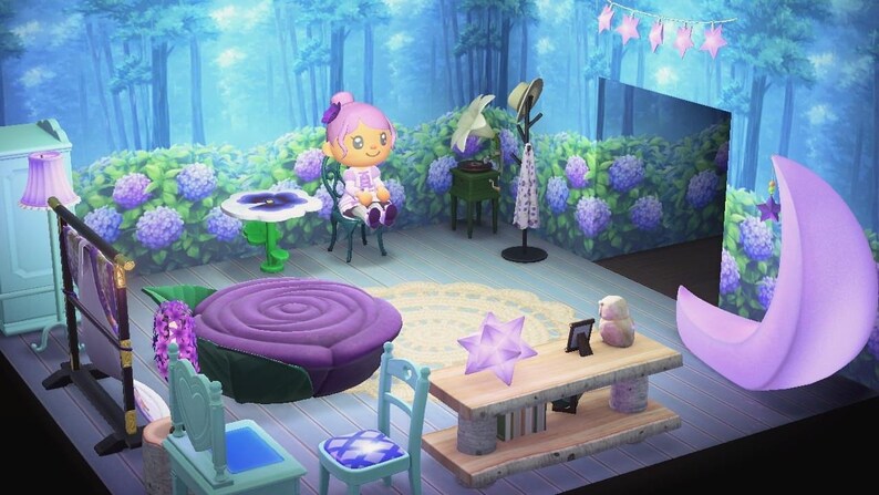 Animal Crossing ACNH Enchanted Purple Bedroom Set | Etsy