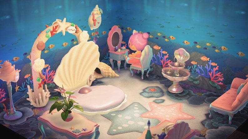 Animal Crossing ACNH Underwater Mermaid Bedroom Set | Etsy