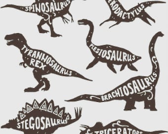 Dinosaurs PDF Cross Stitch Pattern