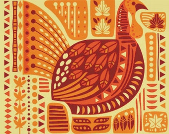 Thanksgiving Turkije PDF kruissteekpatroon