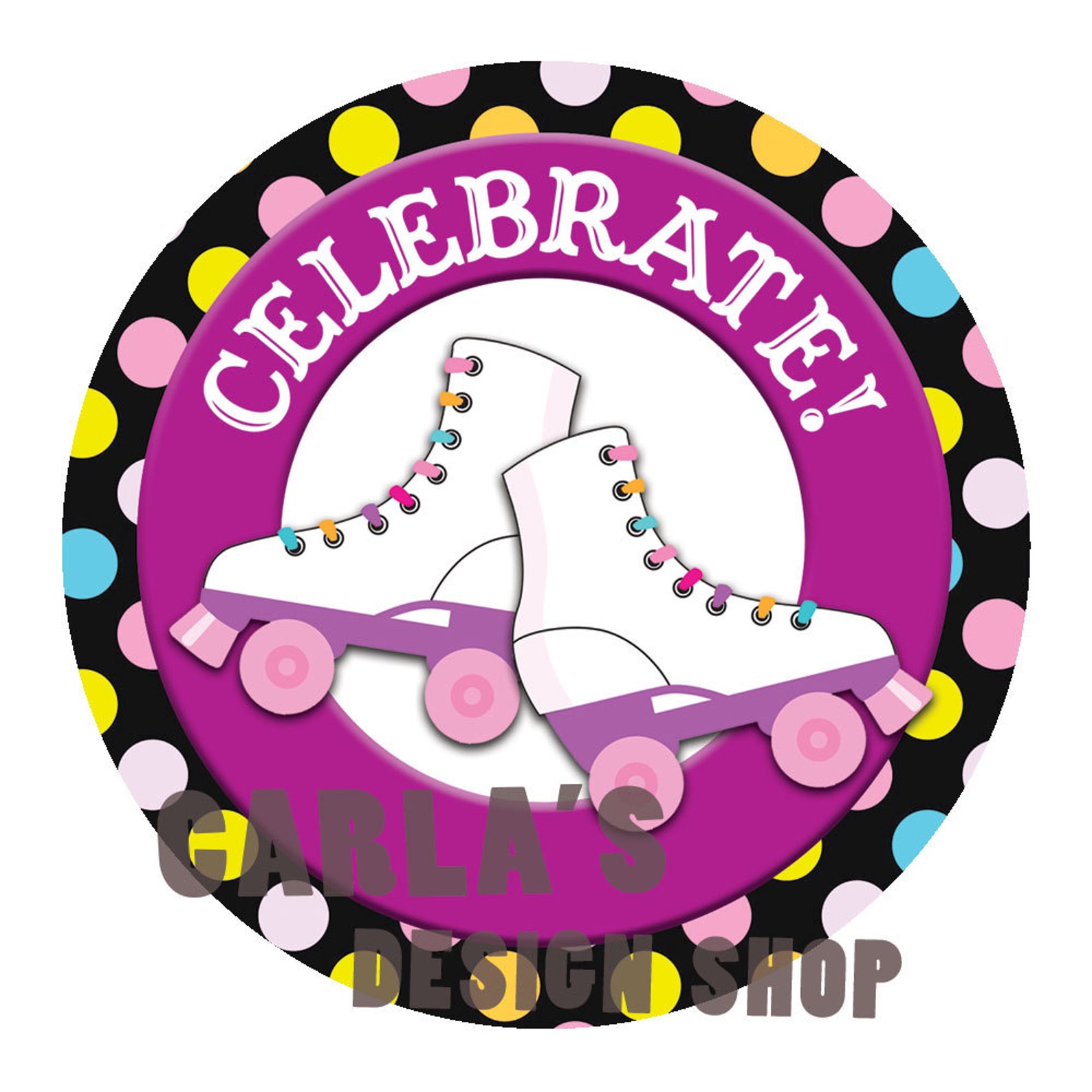 Let's Skate Happy Birthday and Celebrate Roller Skate Etsy