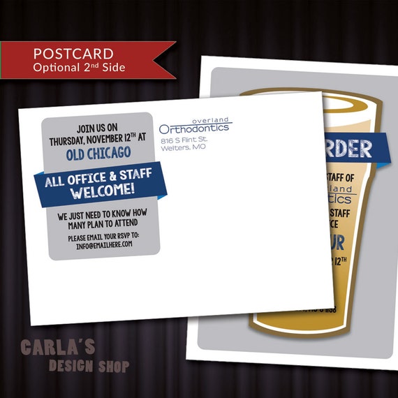 Beer Glass Office Party Happy Hour Get Together PRINTABLE Etsy