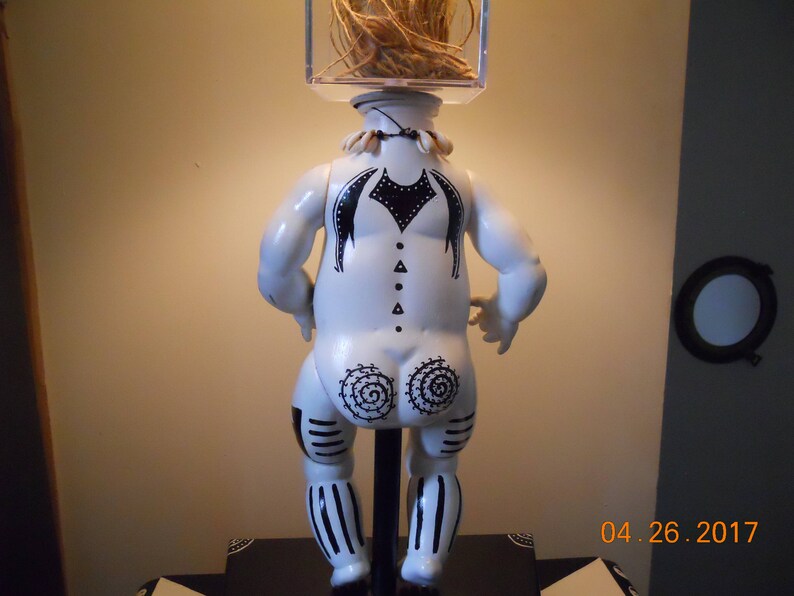 Skull Art Doll Lamp OOAK Handcrafted