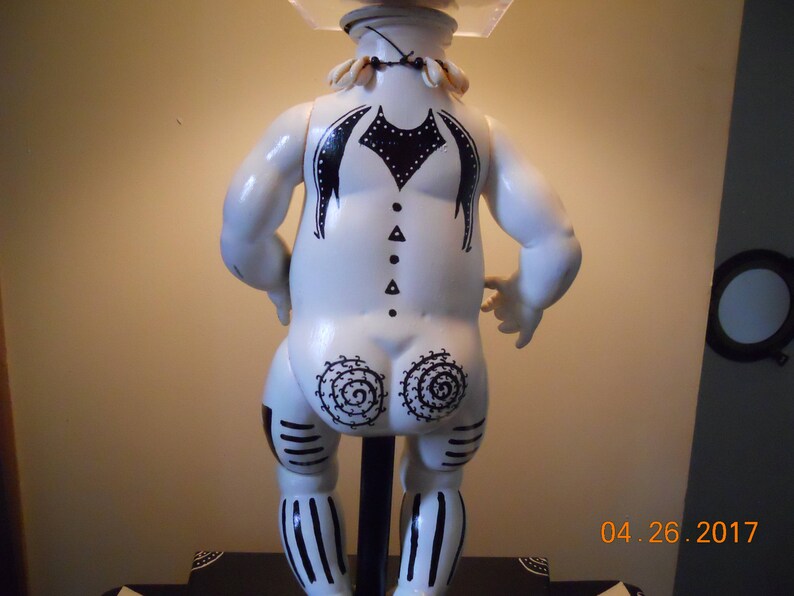 Skull Art Doll Lamp OOAK Handcrafted